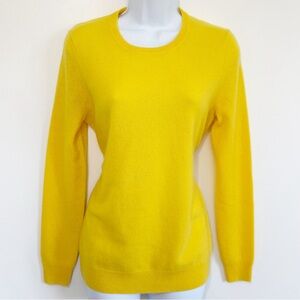 C by Bloomingdales 100% 2-Ply Cashmere Sweater Yellow Medium